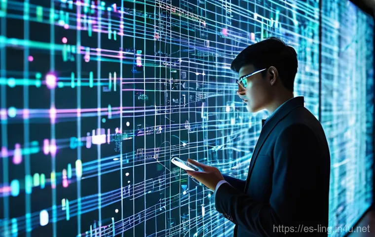 코퍼스 언어학 - **Prompt 1: The Hidden Patterns of Language Data**
    "A vibrant, high-tech illustration of a diver...