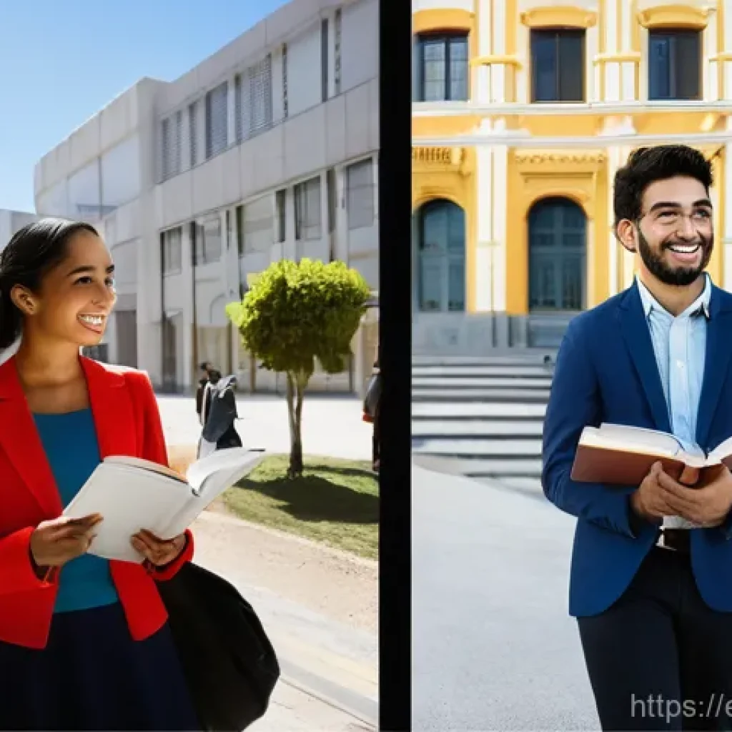 프레임 이론과 언어 - **Prompt:** A diptych image illustrating the contrasting frames of "investment in education." On the...