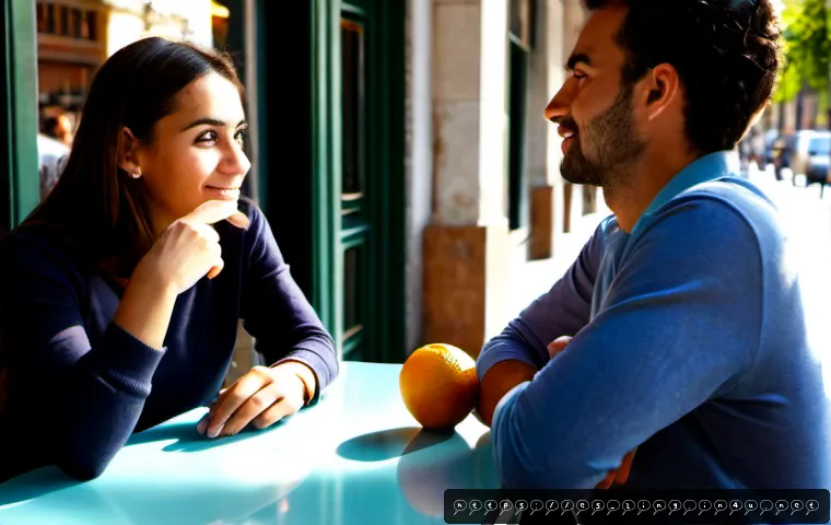 Home 17 언어 상대성 가설 - Photorealistic editorial scene illustrating linguistic relativity: two Spanish-speaking friends in a...